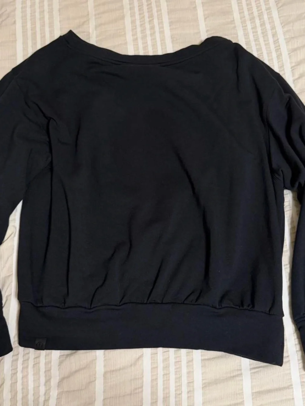 lululemon athletica Black Boatneck Sweatshirt